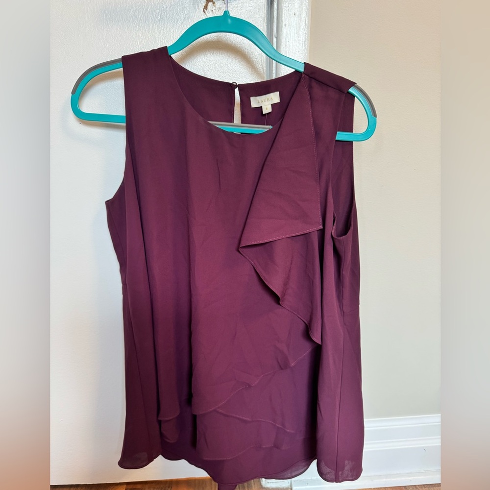 Elegant Sleeveless Blouse in Rich Purple